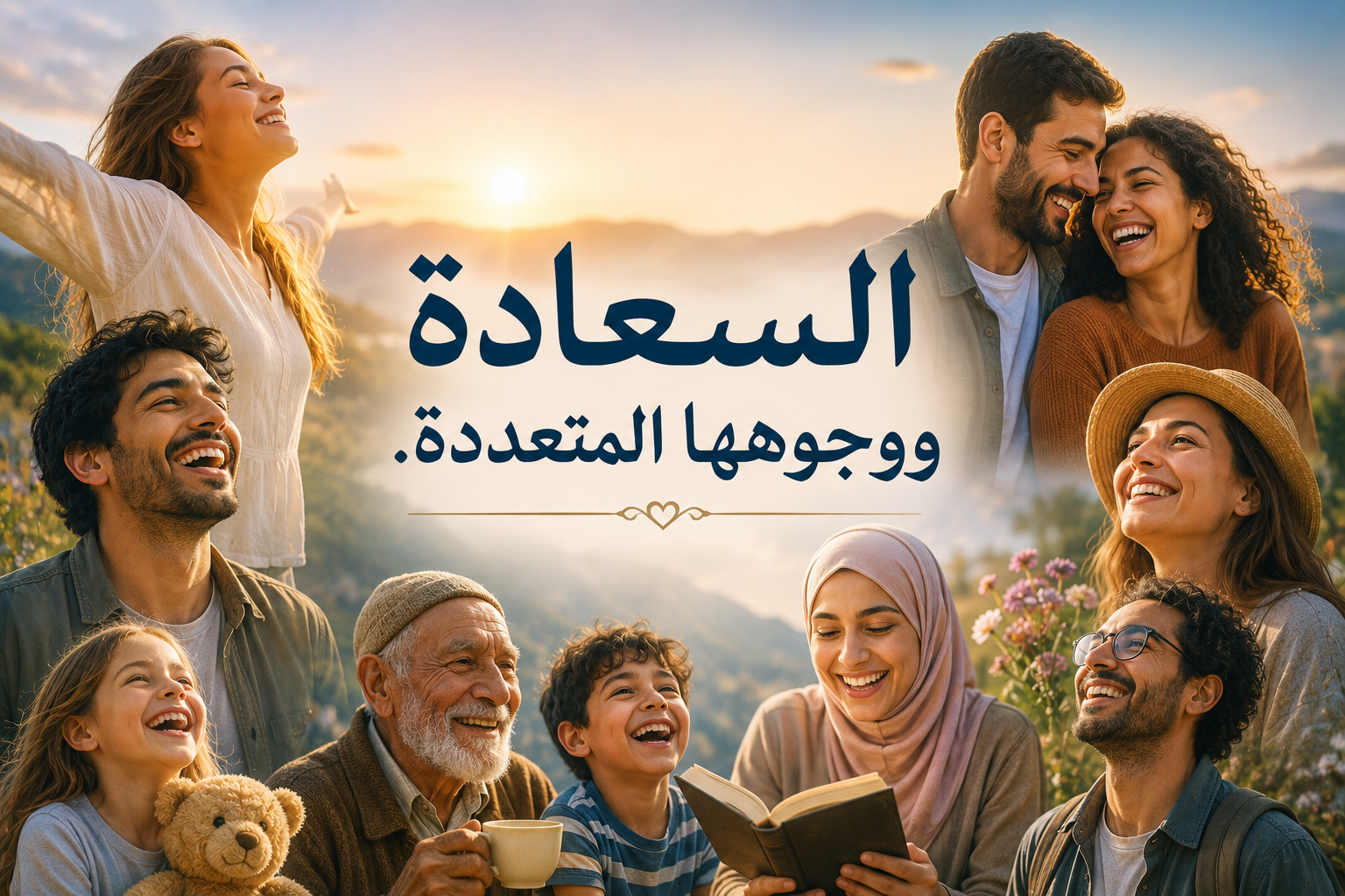 السعادة ووجوهها المتعددة.