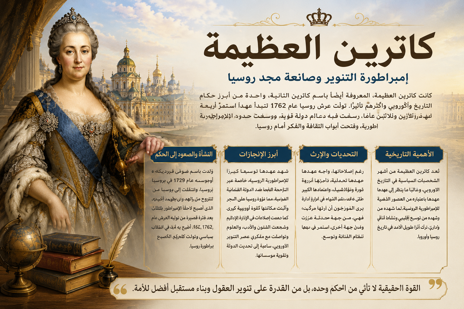 كاترين العظيمة.. الإمبراطورة التي أعادت رسم خريطة روسيا