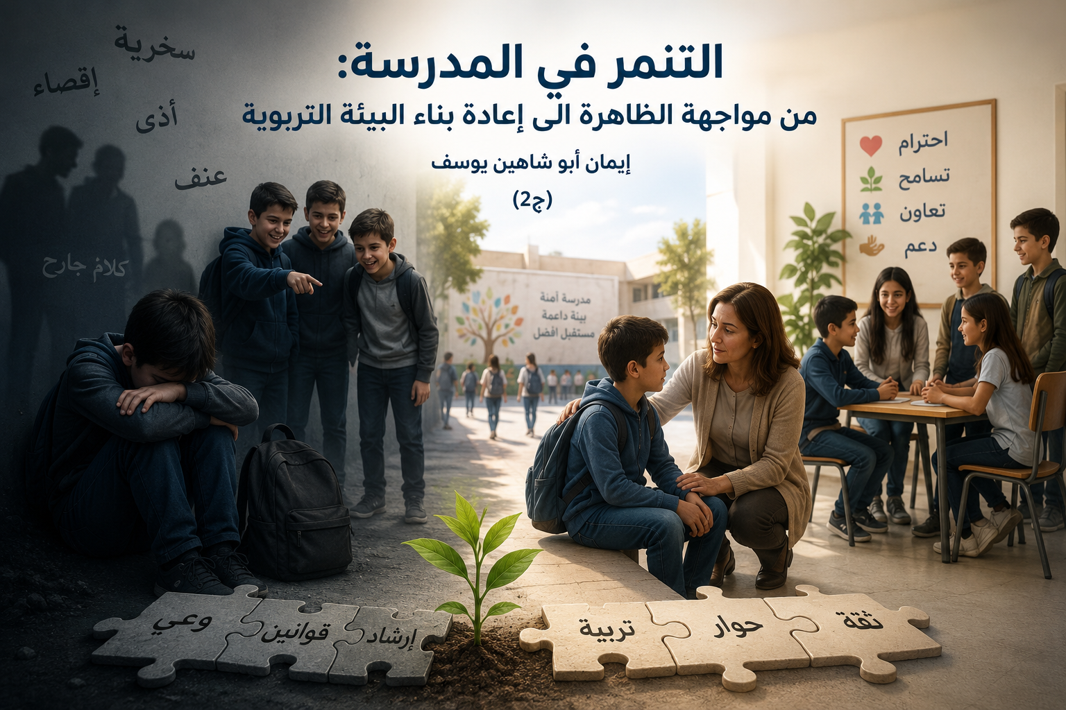 التنمر في المدرسة:من مواجهة الظاهرة الى إعادة بناء البيئة التربوية -إيمان أبو شاهين يوسف (ج2)