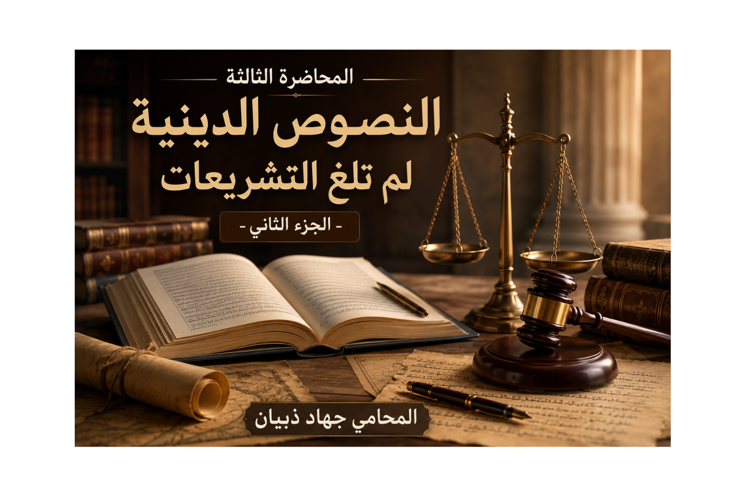 المحاضرة الثالثة:النصوص الدينية لم تلغ التشريعات -ج2 -المحامي جهاد ذبيان