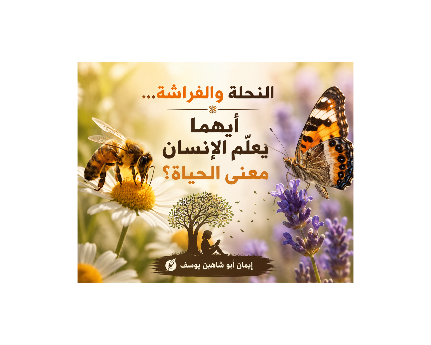 النحلة والفراشة... أيهما يعلِّم الإنسان معنى الحياة؟-إيمان أبو شاهين يوسف