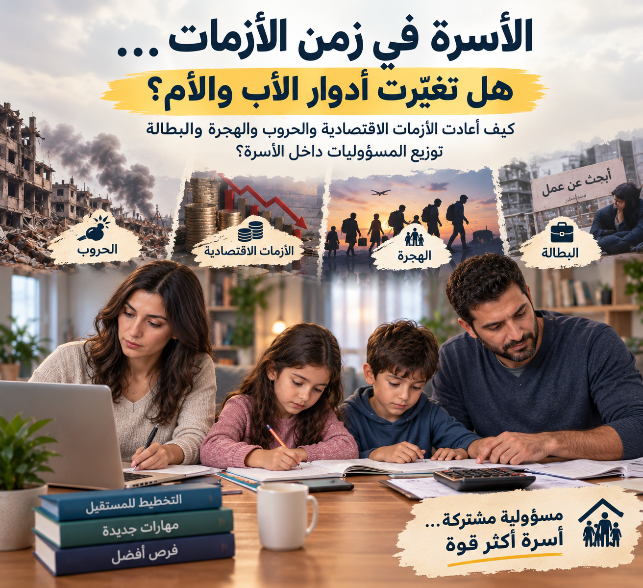 الأسرة في زمن الأزمات... هل تغيّرت أدوار الأب والأم؟