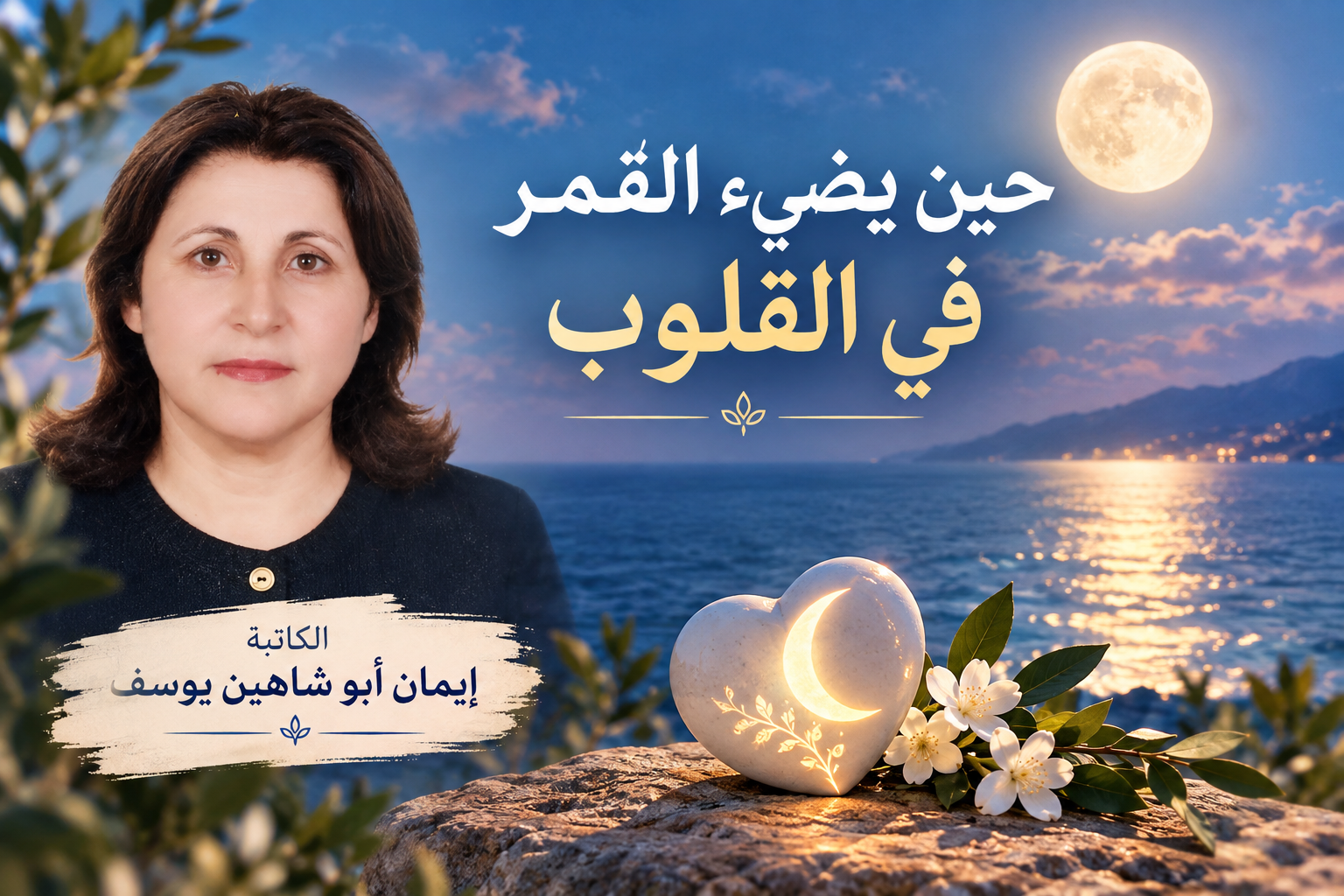 حين يضيء القمر في القلوب إيمان أبو شاهين يوسف