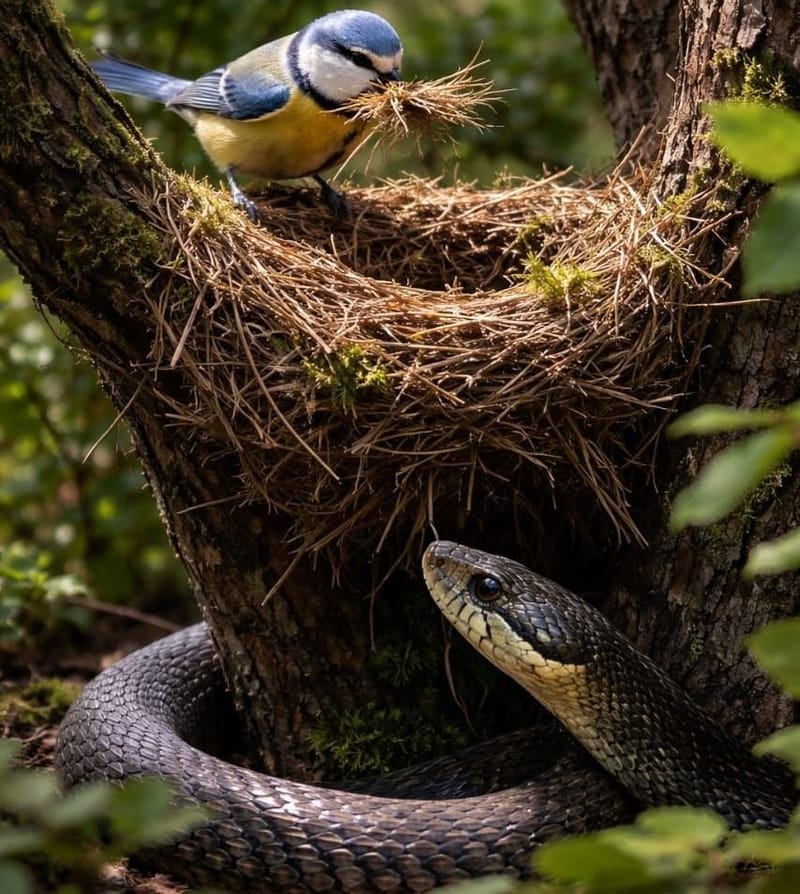 العصفورة الذكية والأفعى - الكاتبة أ. إيمان ابو شاهين يوسف