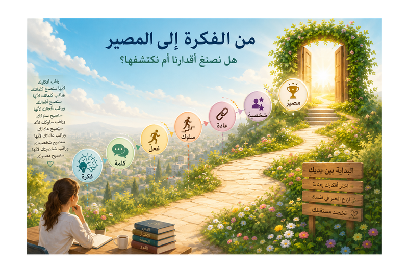من الفكرة الى المصير:  هل نصنع أقدارنا أم نكتشفها؟ إيمان أبو شاهين يوسف
