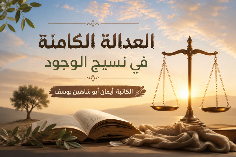 العدالة الكامنة في نسيج الوجود - إيمان أبو شاهين يوسف