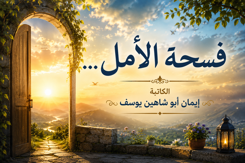 فسحة الأمل... - الكاتبة إيمان أبو شاهين يوسف