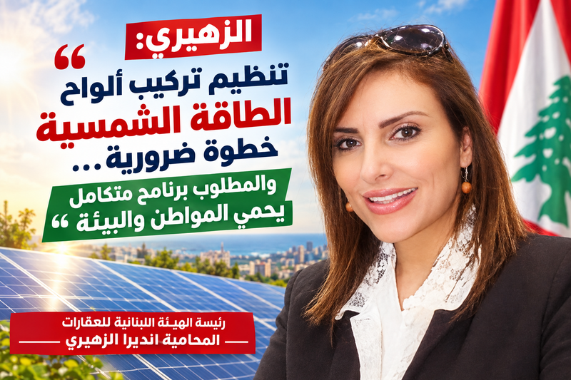 الزهيري:تنظيم تركيب ألواح الطاقةالشمسية خطوةضرورية...والمطلوب برنامج متكامل يحمي المواطن والبيئة
