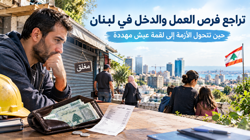 تراجع فرص العمل والدخل في لبنان: حين تتحول الأزمة إلى لقمة عيش مهددة