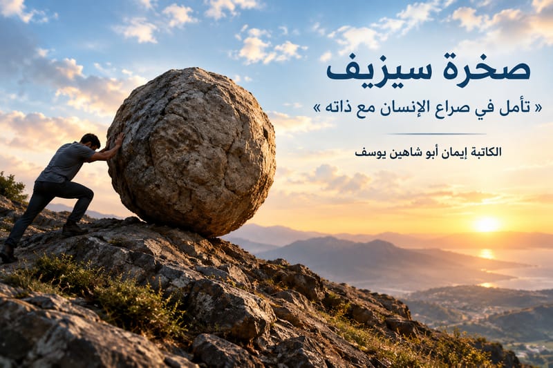 صخرة سيزيف "تأمل في صراع الإنسان مع ذاته" - إيمان أبو شاهين يوسف