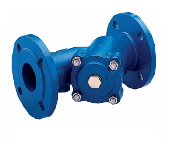 Эскиз Фильтр сетчатый Danfoss Y333 Ду150 Ру16 со сливной пробкой фланцевый чугунный (149B3266)