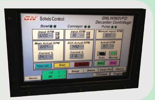 plc control for centrifuge