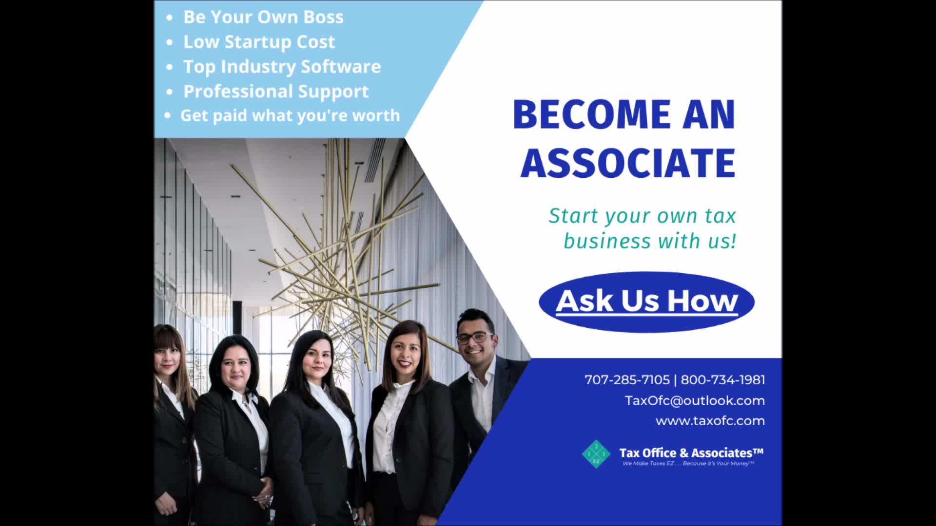 Become an Associate, Tax Preparation, Bookkeeping, and Notary Public