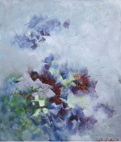 נסים זלאיט, ללא כותרת, 2013, אקריליק על בד 70X60 ס"מ