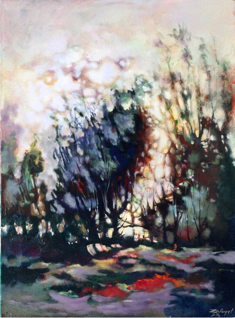  נסים זלאיט, נוף גלילי, 1998, אקריליק על בד, 81X60 ס"מ 