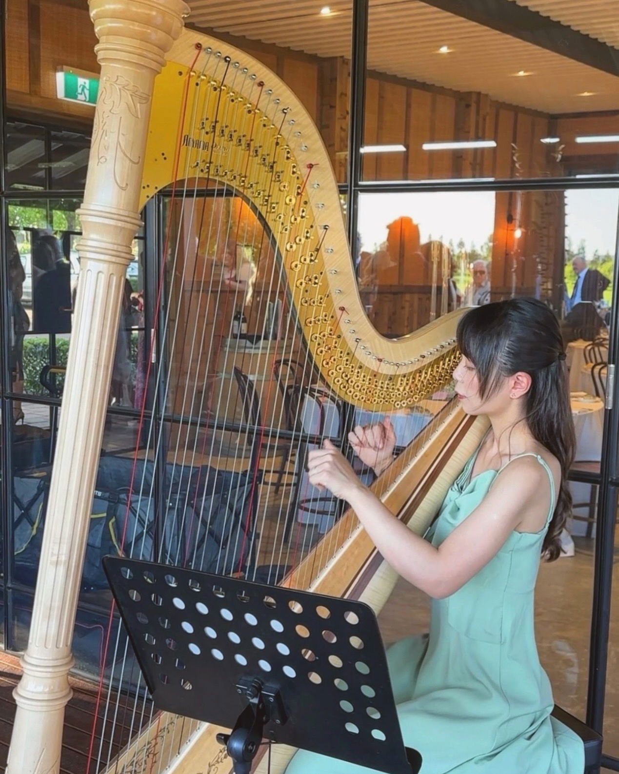 Harpist at Sandalford Wines, Nov 2024