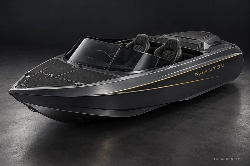 Pointed-bow Phantom mini jet boat design concept