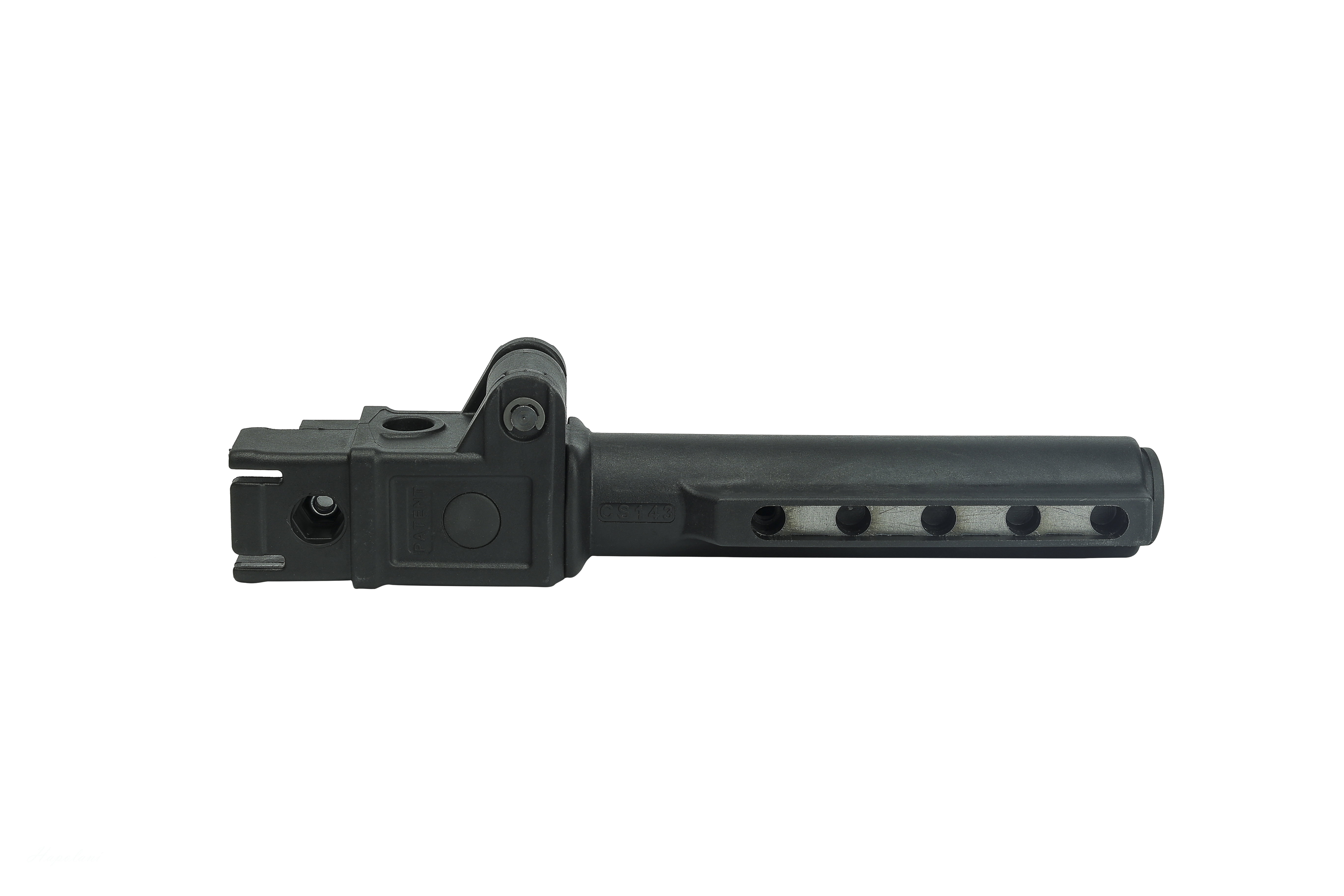 Product photography from multiple angles (weapon accessories/combat equipment)