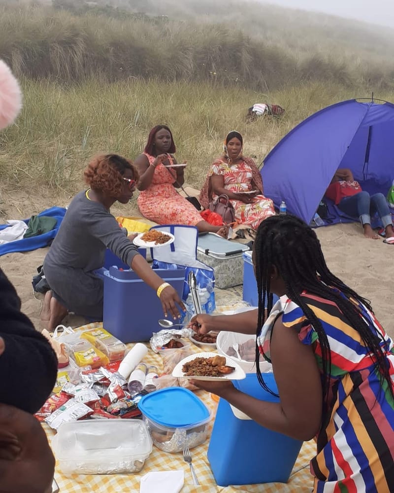 Family beach afternoon