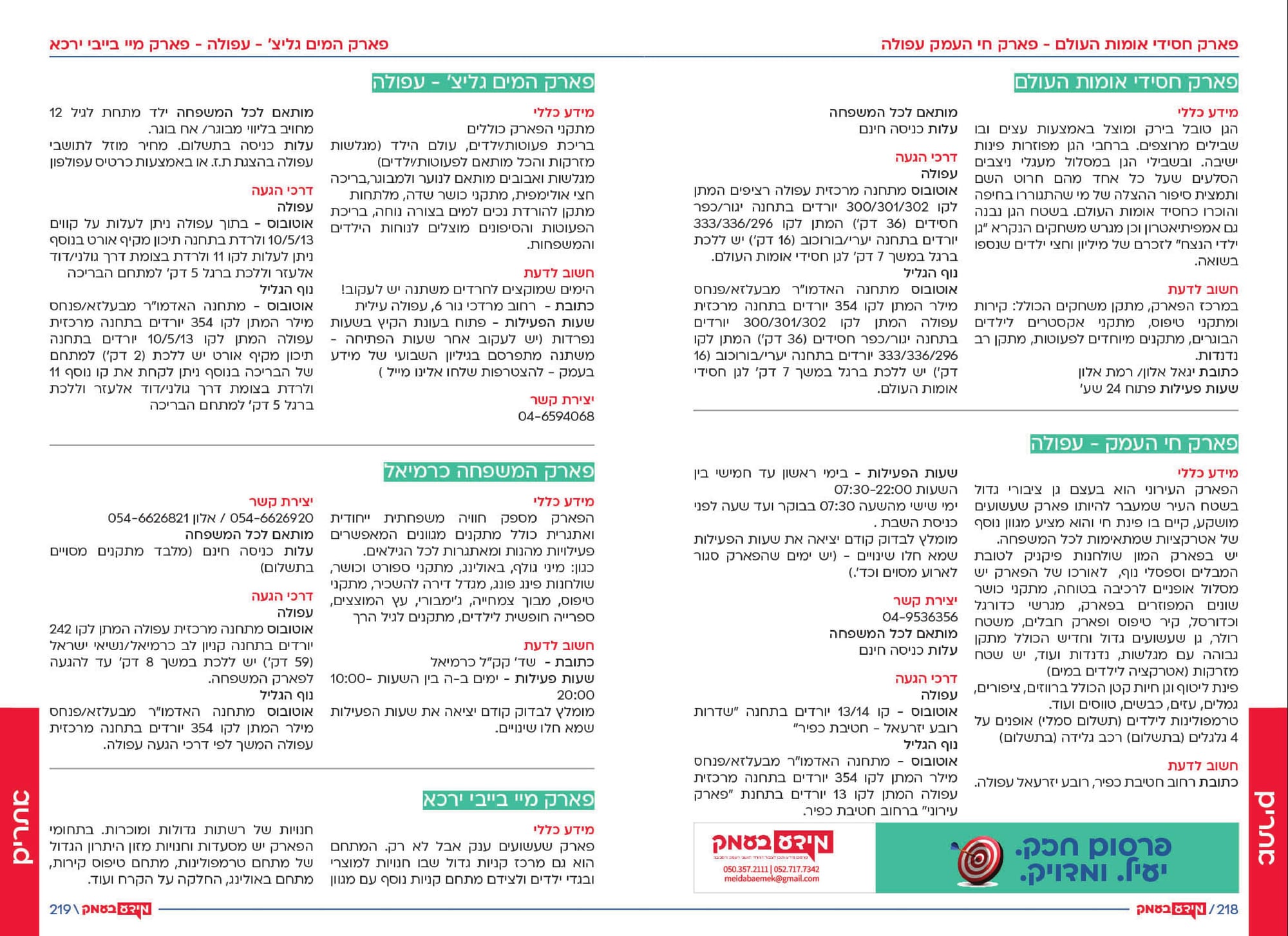 אתרים באזור 