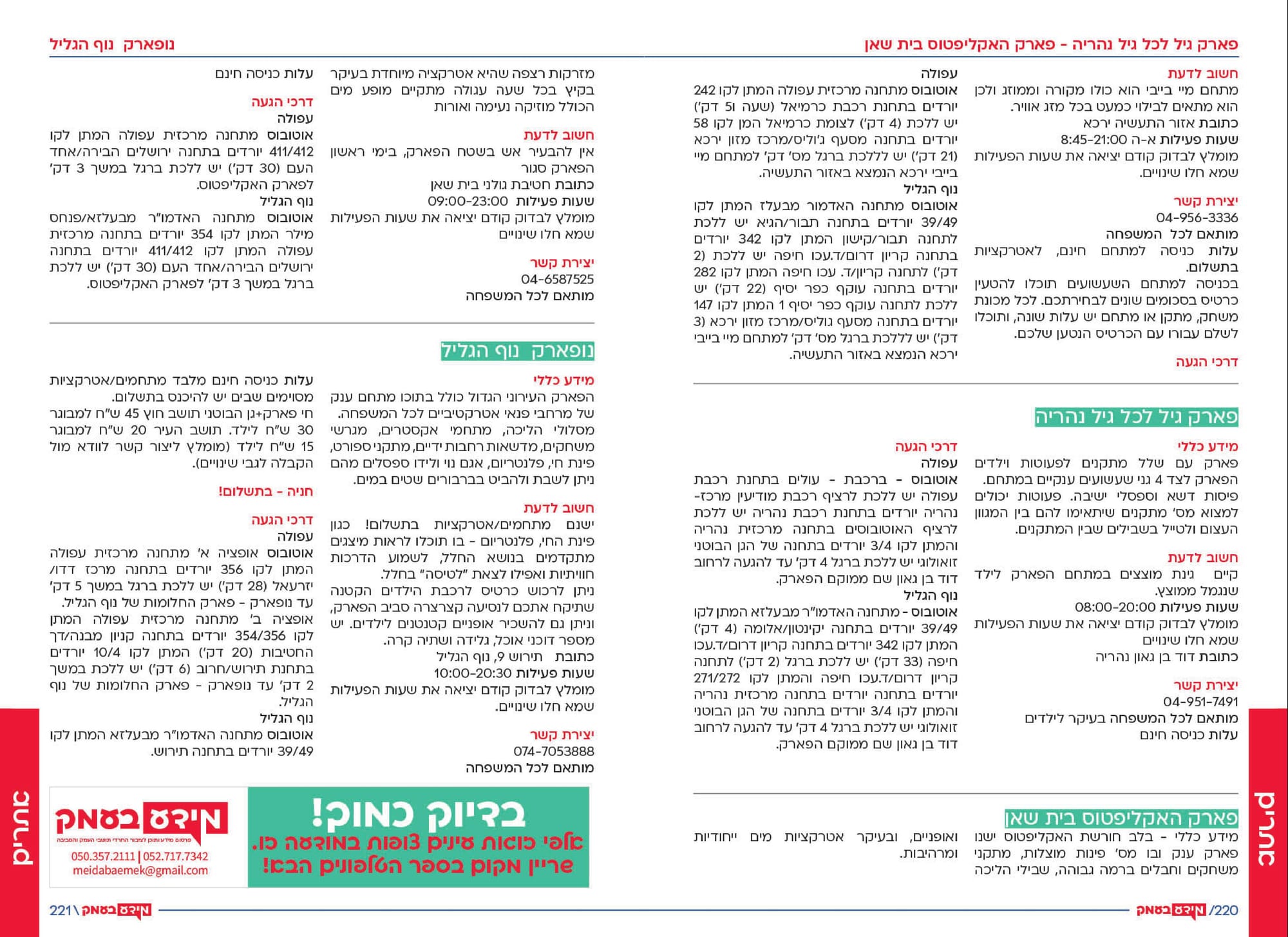 אתרים באזור 