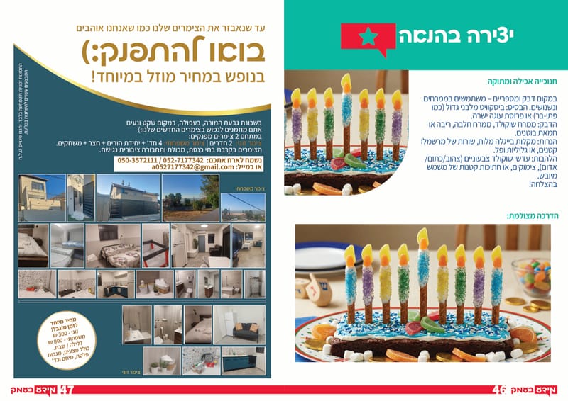 היום! יום סיוע באופטיקה - שימו לב הוקדם ל13:00 עקב הדלקת נרות חנוכה!  / רשת פיצה בעמק הגיעה לעפולה - בכשרויות מהודרות / מגוון ארועי חנוכה / גיליון 333