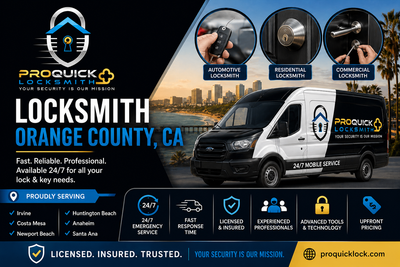 🔐 Mobile Locksmith in Orange County, CA | ProQuick Locksmith