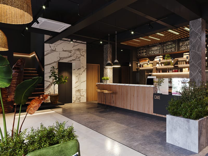 تصميم مقهى Coffee Shop