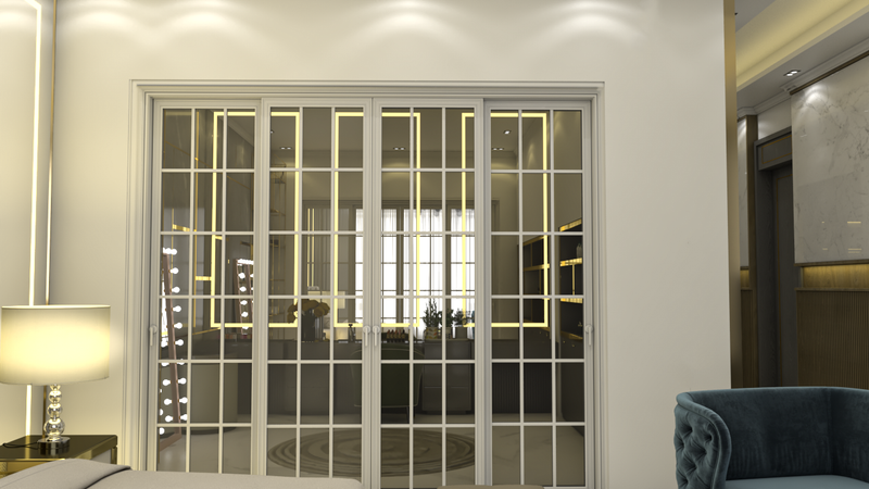 غرفة نوم ماستر وغرفة مكياج وجمام الماستر