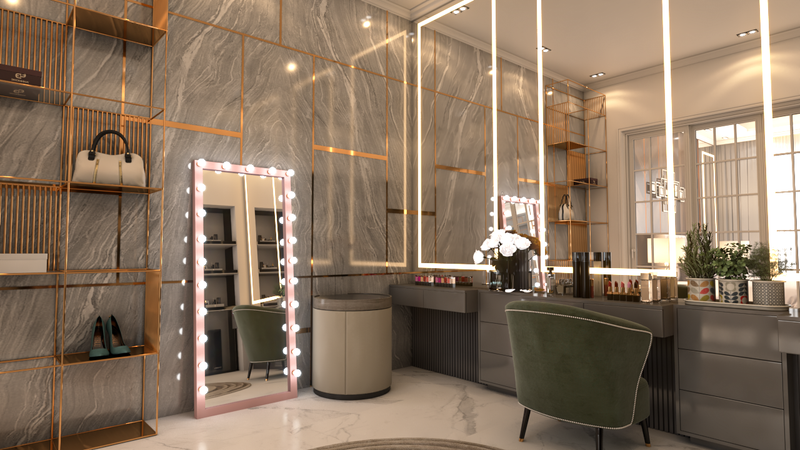 غرفة نوم ماستر وغرفة مكياج وجمام الماستر