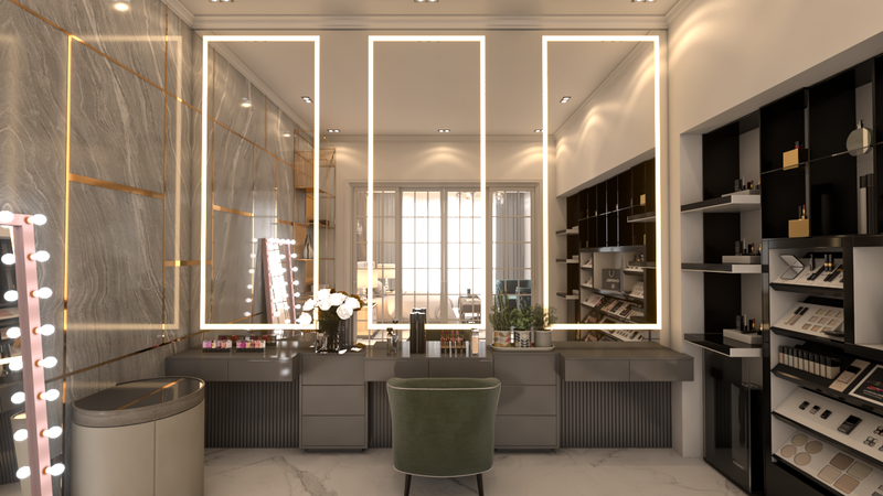 غرفة نوم ماستر وغرفة مكياج وجمام الماستر