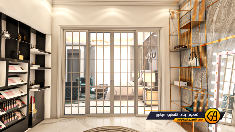 غرفة نوم ماستر وغرفة مكياج وجمام الماستر