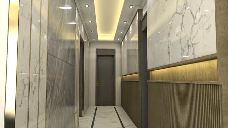 غرفة نوم ماستر وغرفة مكياج وجمام الماستر