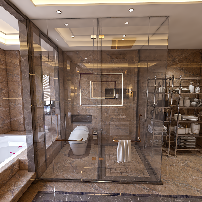 غرفة نوم ماستر وغرفة مكياج وجمام الماستر