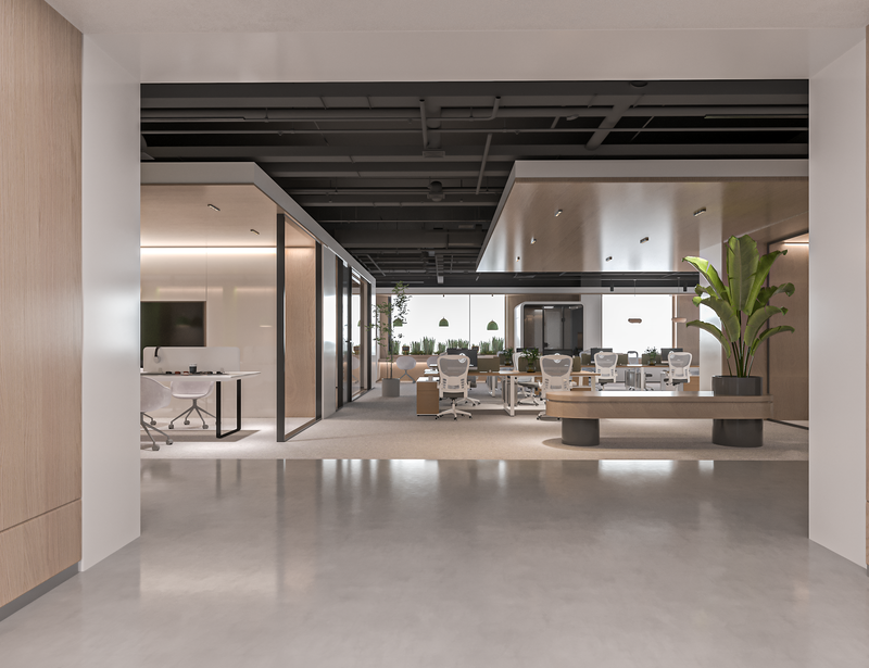 تصميم داخلي مبتكر لمكتب شركة فلو للخدمات اللوجستية