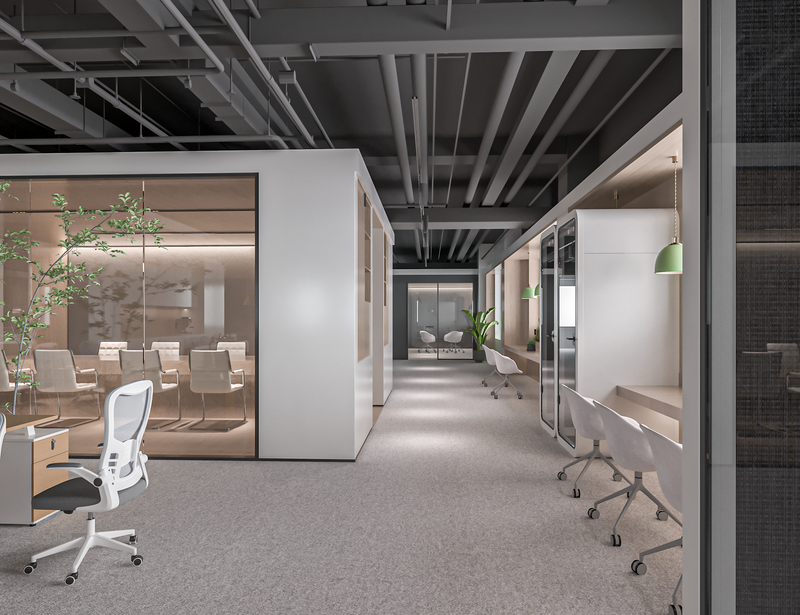 تصميم داخلي مبتكر لمكتب شركة فلو للخدمات اللوجستية