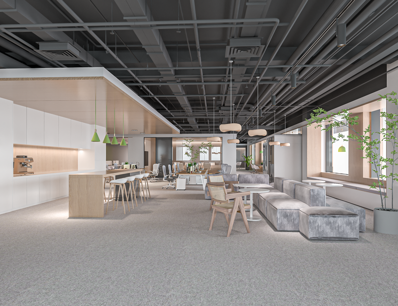 تصميم داخلي مبتكر لمكتب شركة فلو للخدمات اللوجستية