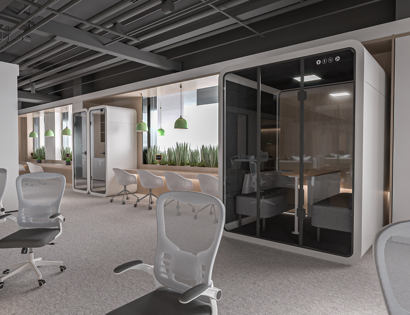 تصميم داخلي مبتكر لمكتب شركة فلو للخدمات اللوجستية