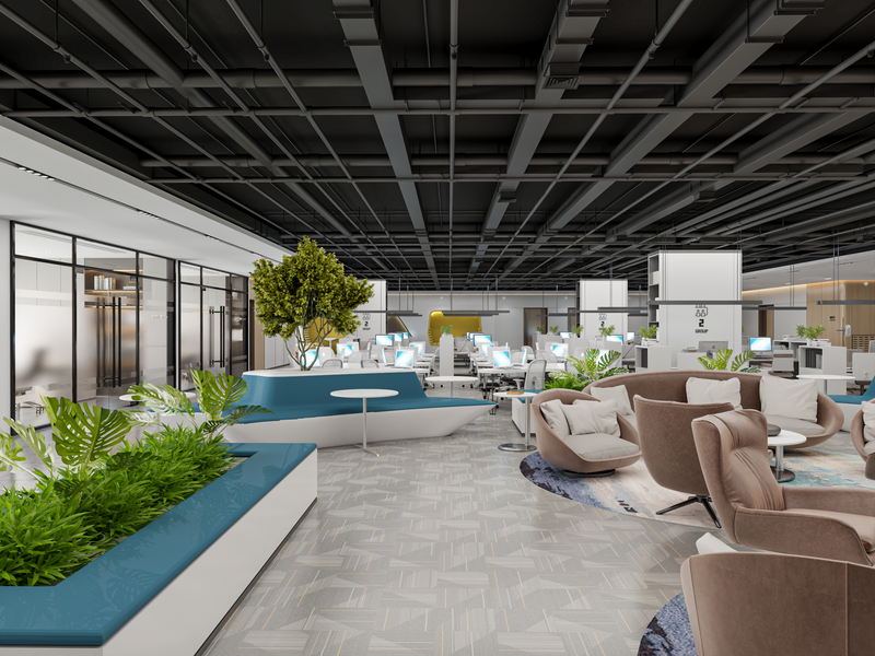 مساحة عمل مُلهمة لشركة رصيد القابضة: حيث يلتقي الابتكار بالرفاهية