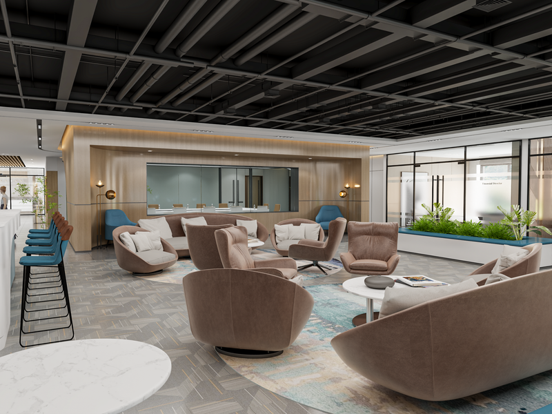 مساحة عمل مُلهمة لشركة رصيد القابضة: حيث يلتقي الابتكار بالرفاهية