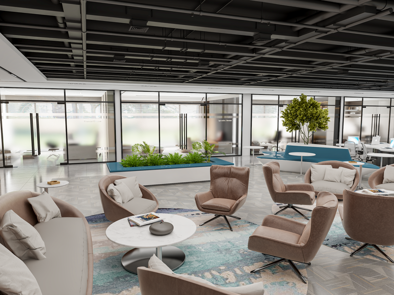 مساحة عمل مُلهمة لشركة رصيد القابضة: حيث يلتقي الابتكار بالرفاهية