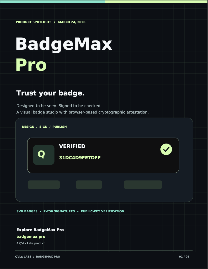 BadgeMax Product Booklet (03/24/2026)