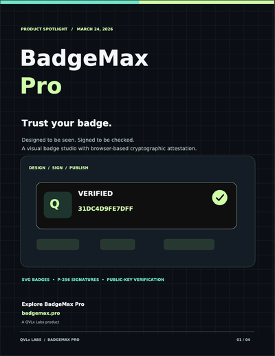 BadgeMax Product Booklet (03/24/2026)