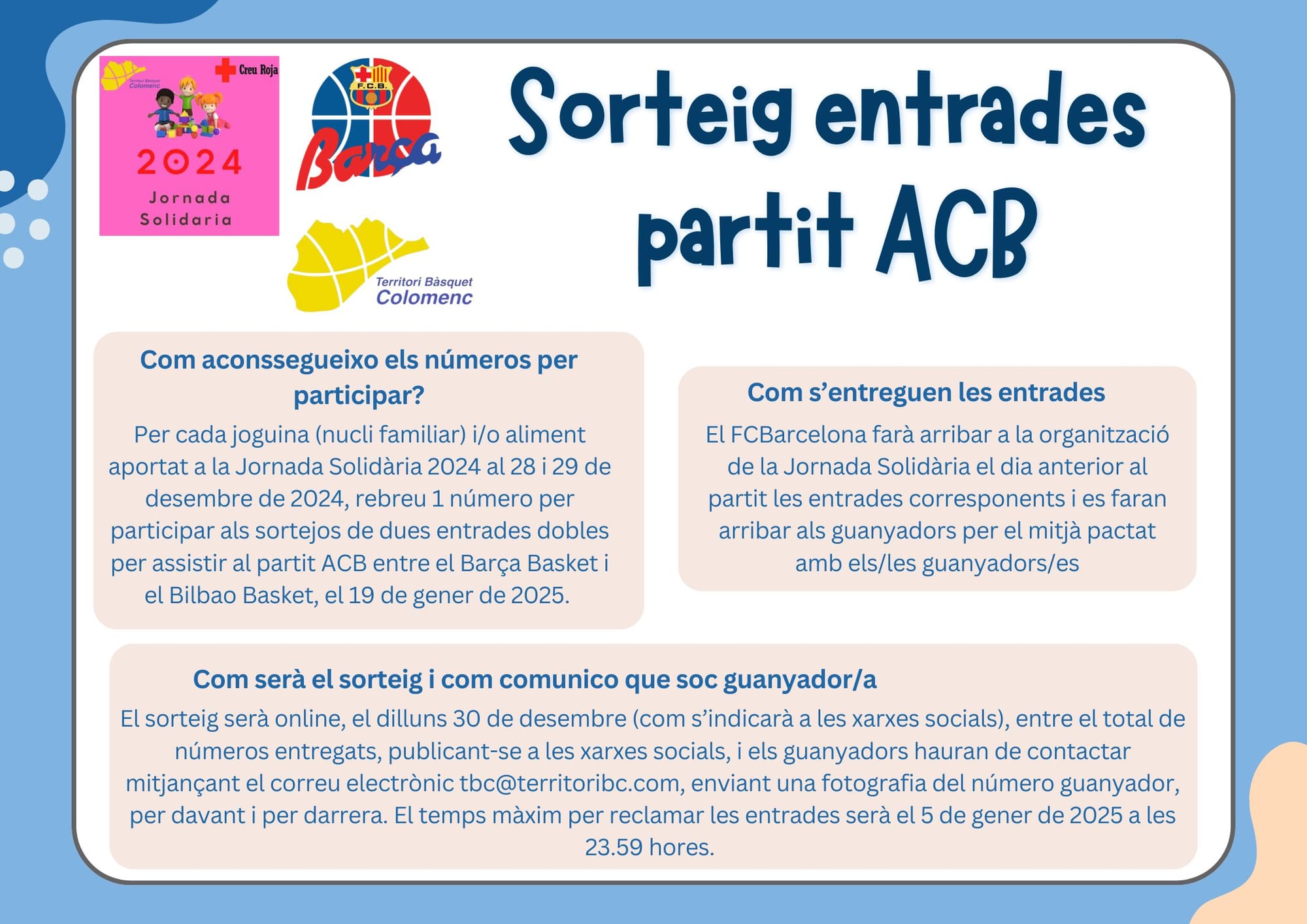 Sorteig Entrades Partit AB Jornada Solidària 2024