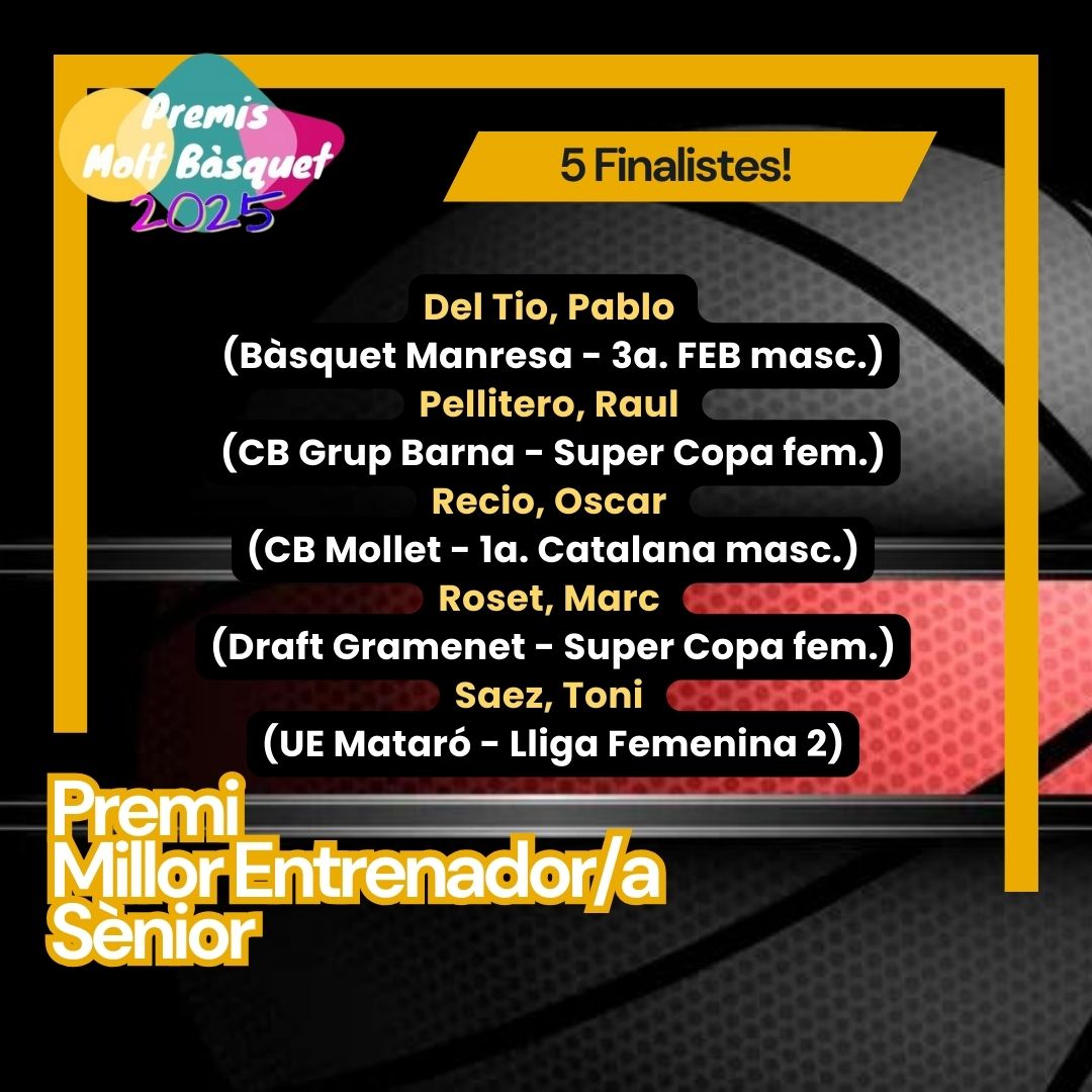 5 Finalistes Premis Esportius Premis Molt Bàsquet 2025