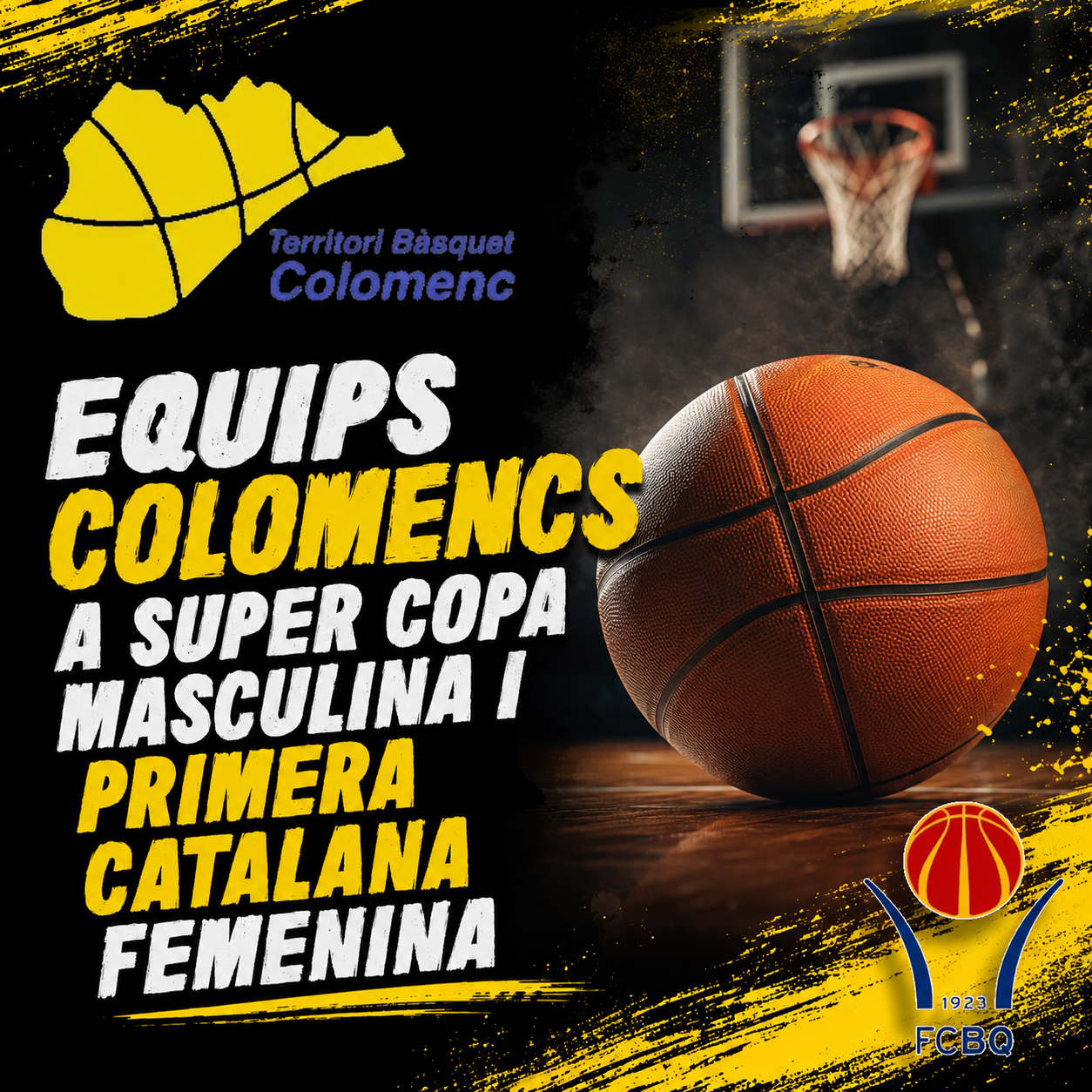 Doble fita històrica per al bàsquet colomenc: el CB Santa Coloma i el Bàsquet Neus debutaran a Super Copa i Primera Catalana