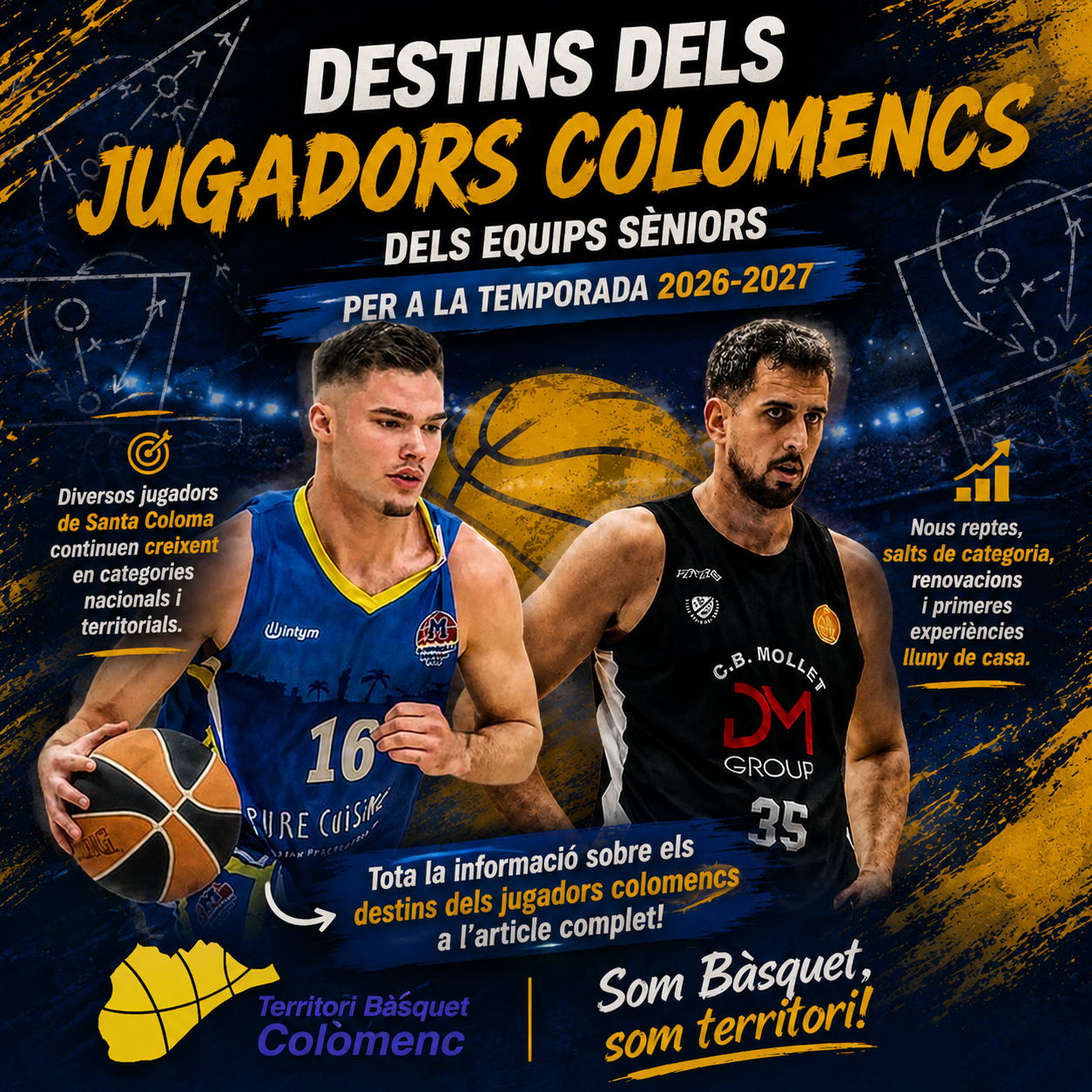 Els jugadors colomencs consoliden el seu camí al bàsquet sènior la temporada 2026-2027