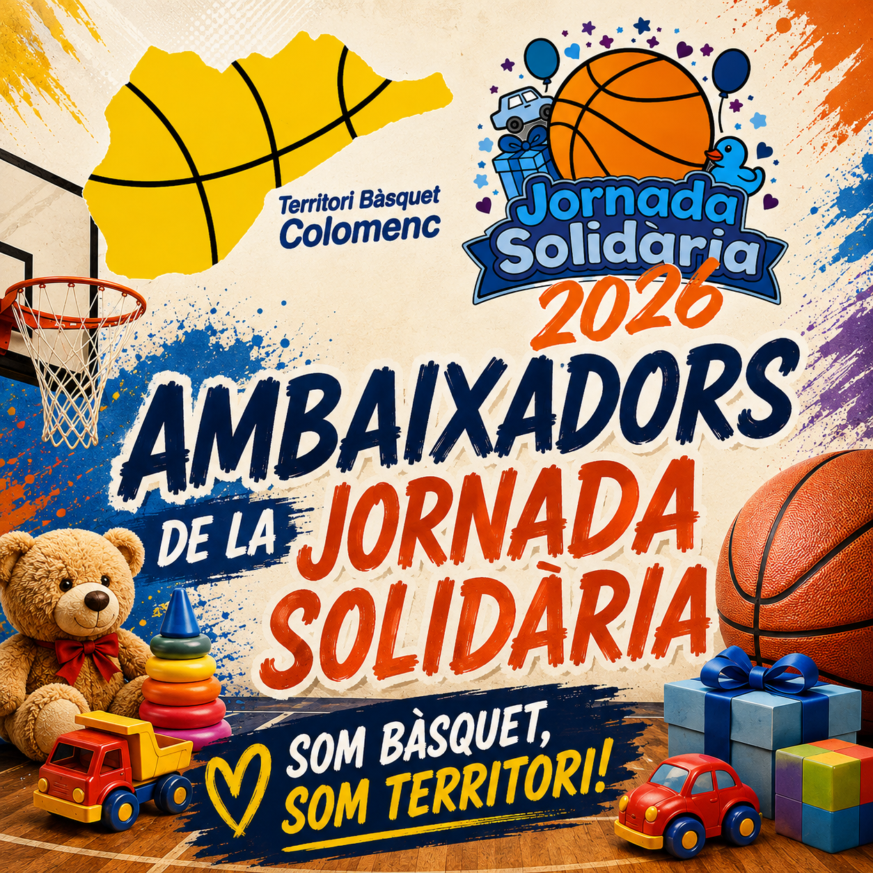 Ambaixadors de la Jornada Solidària: el comerç colomenc també juga aquest partit