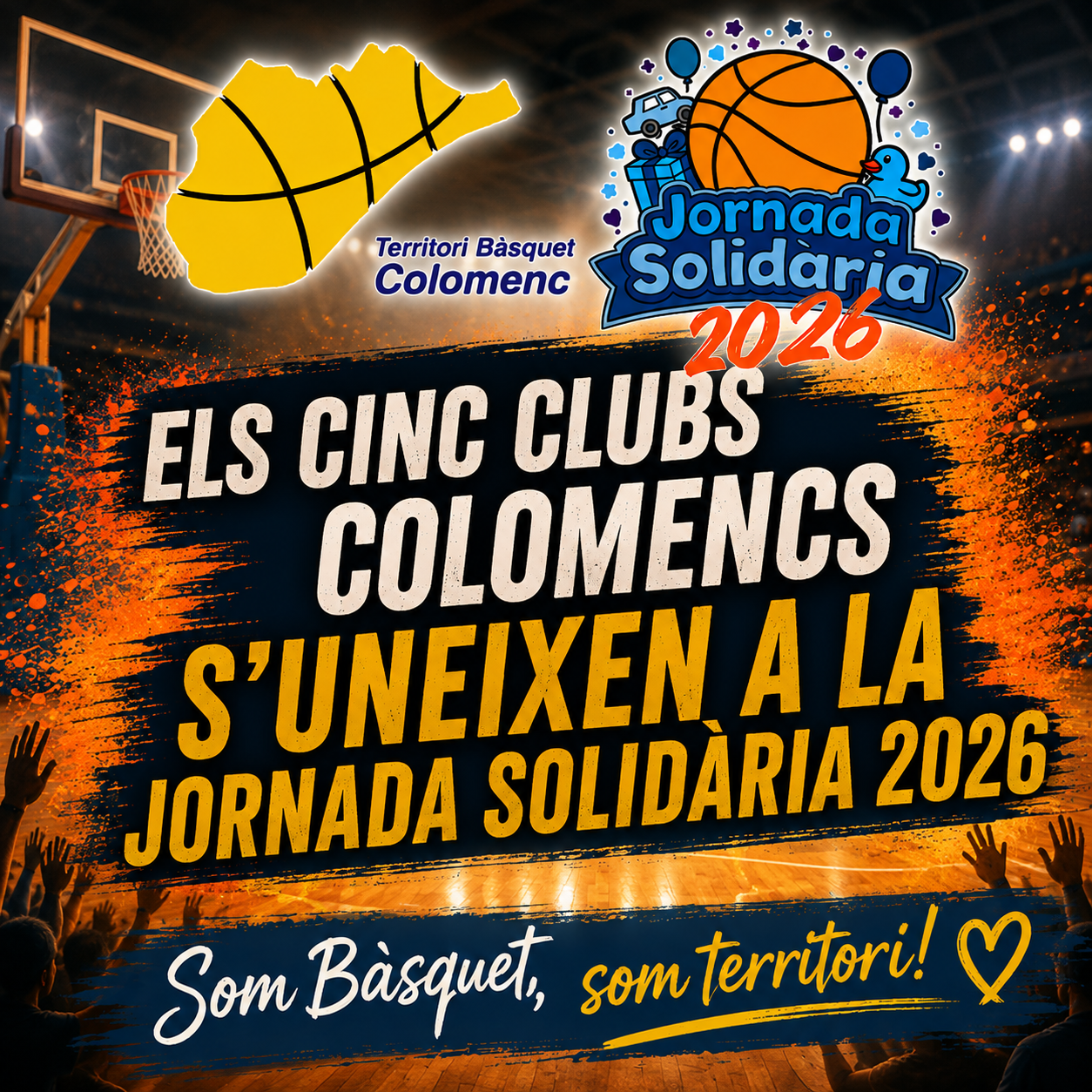 Els cinc clubs colomencs s’uneixen a la Jornada Solidària 2026
