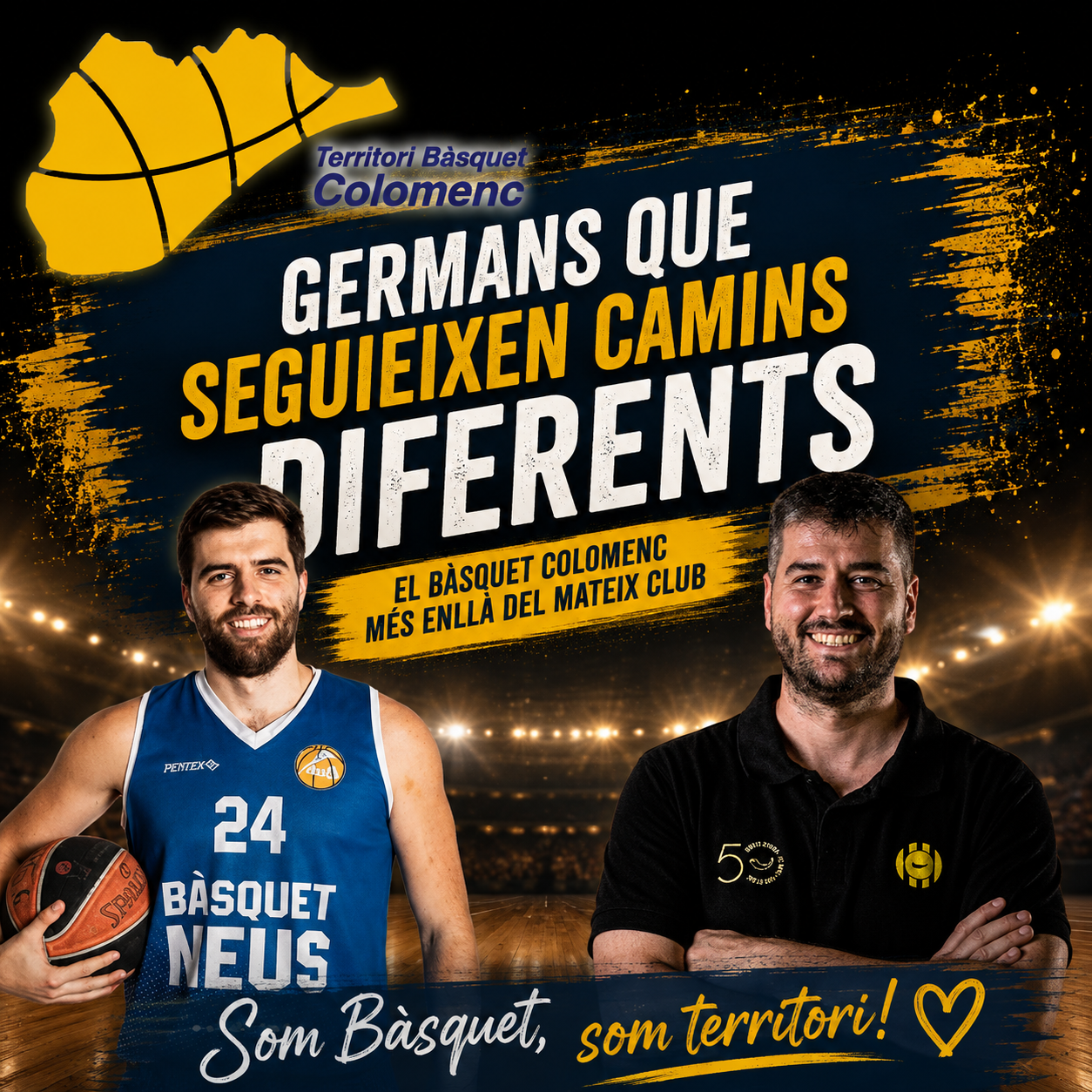 Germans que segueixen camins diferents: el bàsquet colomenc també creix fora de casa